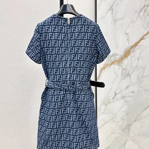 Replica Fendi Dresses Short Sleeved For Women #1458108 $80.00 USD for Wholesale