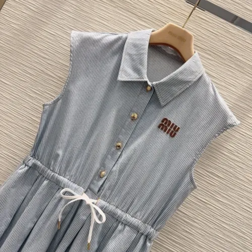 Replica MIU MIU Dresses Sleeveless For Women #1458130 $82.00 USD for Wholesale