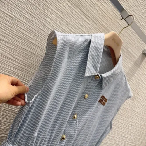 Replica MIU MIU Dresses Sleeveless For Women #1458130 $82.00 USD for Wholesale