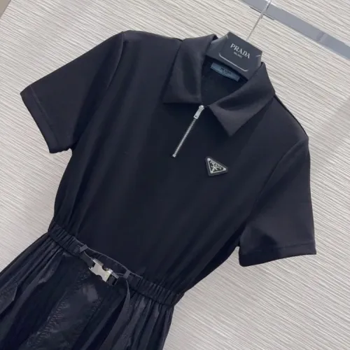Replica Prada Dresses Short Sleeved For Women #1458135 $76.00 USD for Wholesale