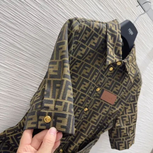 Replica Fendi Dresses Short Sleeved For Women #1458138 $155.00 USD for Wholesale