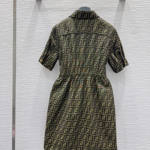 Replica Fendi Dresses Short Sleeved For Women #1458138 $155.00 USD for Wholesale