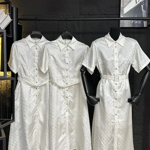 Cheap Fendi Dresses Short Sleeved For Women #1458151, $$92.00 USD On Fendi Dresses