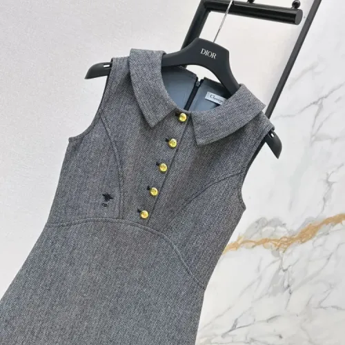 Replica Christian Dior Dresses Sleeveless For Women #1458453 $76.00 USD for Wholesale