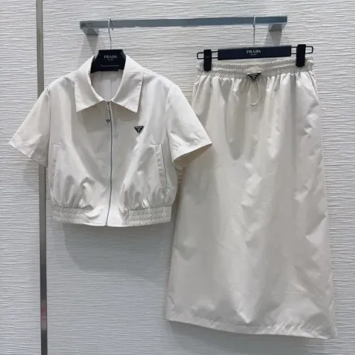 Cheap Prada Tracksuits Short Sleeved For Women #1458486, $$85.00 USD On Prada Tracksuits