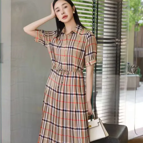 Replica Burberry Dresses Short Sleeved For Women #1458862 $85.00 USD for Wholesale