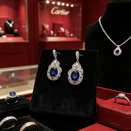 Replica Cartier Earrings For Women #1460562 $42.00 USD for Wholesale