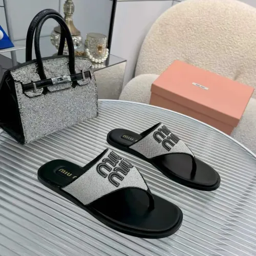 Replica MIU MIU Slippers For Women #1461849 $85.00 USD for Wholesale