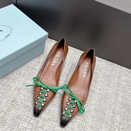 Replica Prada High-heeled Shoes For Women #1461907 $108.00 USD for Wholesale