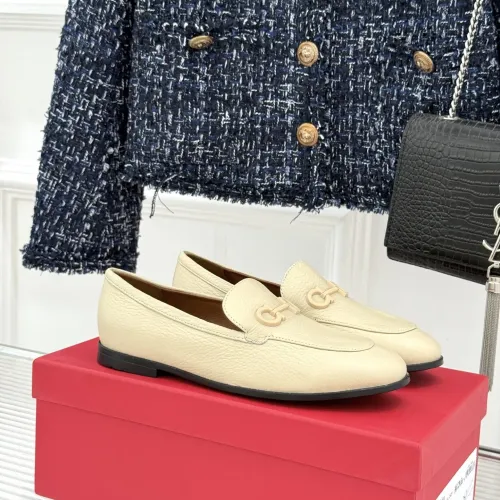 Replica Salvatore Ferragamo Leather Shoes For Women #1461912 $112.00 USD for Wholesale