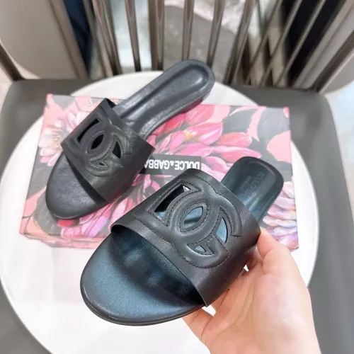 Replica Dolce & Gabbana D&G Slippers For Women #1462329 $64.00 USD for Wholesale