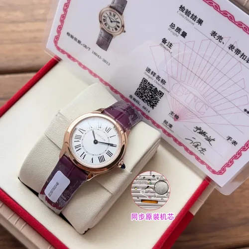 Replica Cartier AAA Quality Watches In Rose Gold For Women #1462589 $340.50 USD for Wholesale