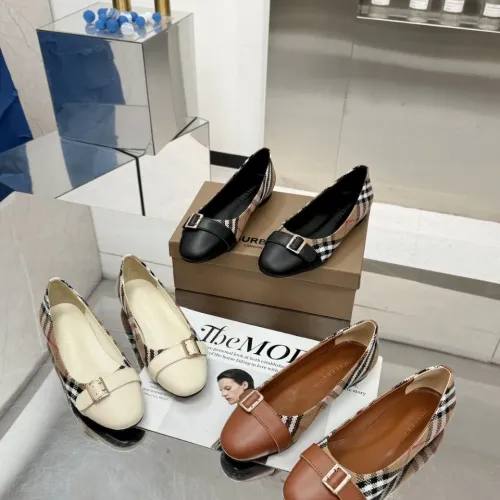 Replica Burberry Flat Shoes For Women #1462848 $85.00 USD for Wholesale