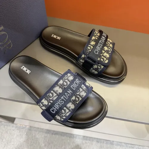Replica Christian Dior Slippers For Men #1463203 $52.00 USD for Wholesale