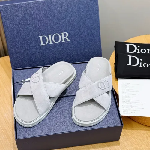 Replica Christian Dior Slippers For Men #1463249 $60.00 USD for Wholesale