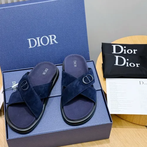 Replica Christian Dior Slippers For Men #1463250 $60.00 USD for Wholesale