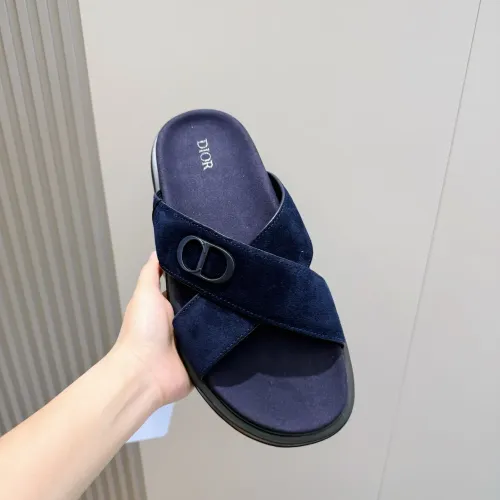 Replica Christian Dior Slippers For Men #1463250 $60.00 USD for Wholesale