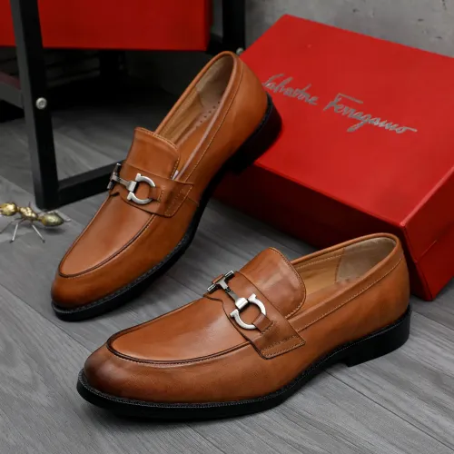 Cheap Salvatore Ferragamo Leather Shoes For Men #1463283, $$85.00 USD On Salvatore Ferragamo Leather Shoes