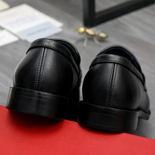 Replica Salvatore Ferragamo Leather Shoes For Men #1463285 $85.00 USD for Wholesale