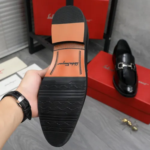 Replica Salvatore Ferragamo Leather Shoes For Men #1463288 $85.00 USD for Wholesale