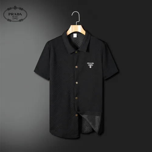 Replica Prada Tracksuits Short Sleeved For Men #1466185 $60.00 USD for Wholesale