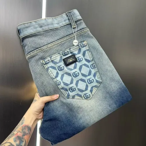 Replica Gucci Jeans For Men #1466261 $45.00 USD for Wholesale