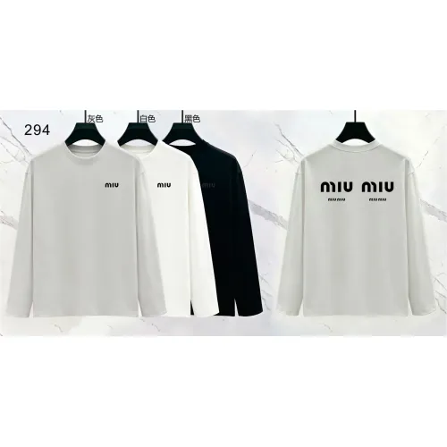 Replica MIU MIU T-Shirts Long Sleeved For Men #1466429 $39.00 USD for Wholesale