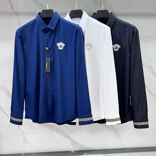 Replica Versace Shirts Long Sleeved For Men #1470078 $82.00 USD for Wholesale