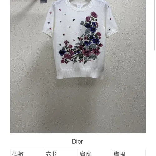 Replica Christian Dior T-Shirts Short Sleeved For Women #1470103 $88.00 USD for Wholesale