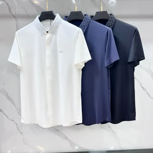 Replica Dolce & Gabbana D&G Shirts Short Sleeved For Men #1470121 $76.00 USD for Wholesale