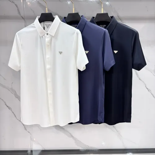 Replica Prada Shirts Short Sleeved For Men #1470127 $76.00 USD for Wholesale