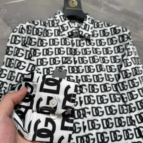 Replica Dolce & Gabbana D&G Shirts Long Sleeved For Men #1470283 $64.00 USD for Wholesale