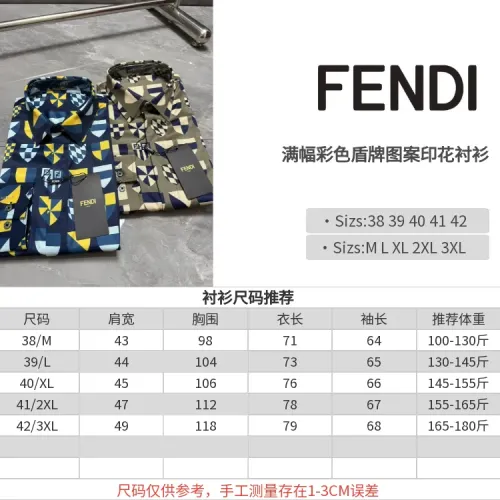 Replica Fendi Shirts Long Sleeved For Men #1470293 $64.00 USD for Wholesale
