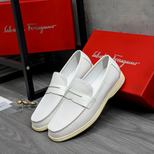 Replica Salvatore Ferragamo Leather Shoes For Men #1471045 $100.00 USD for Wholesale