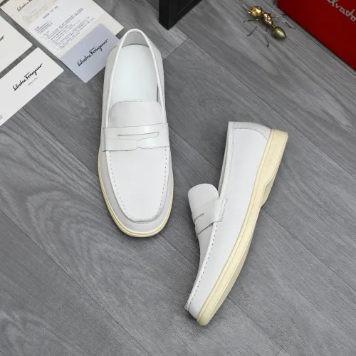 Replica Salvatore Ferragamo Leather Shoes For Men #1471045 $100.00 USD for Wholesale