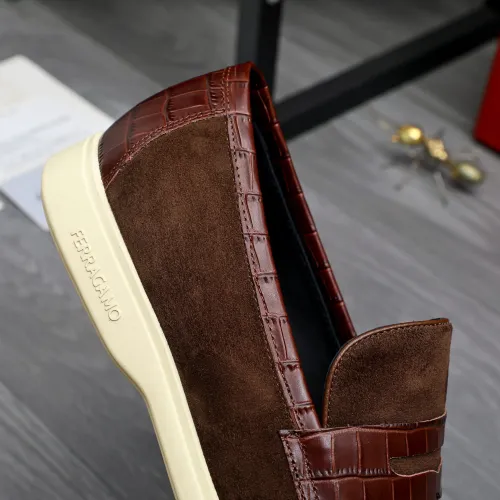 Replica Salvatore Ferragamo Leather Shoes For Men #1471046 $100.00 USD for Wholesale
