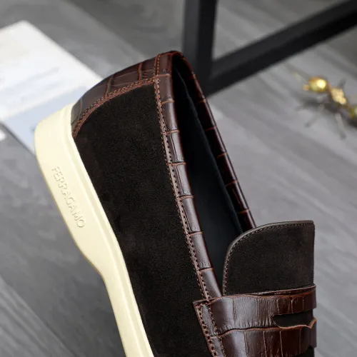 Replica Salvatore Ferragamo Leather Shoes For Men #1471047 $100.00 USD for Wholesale