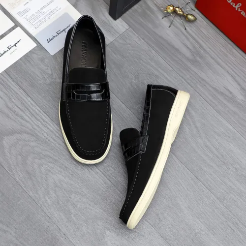 Replica Salvatore Ferragamo Leather Shoes For Men #1471049 $100.00 USD for Wholesale