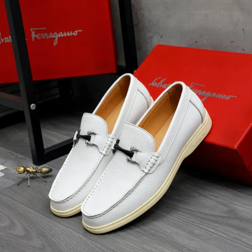 Replica Salvatore Ferragamo Leather Shoes For Men #1471056 $100.00 USD for Wholesale
