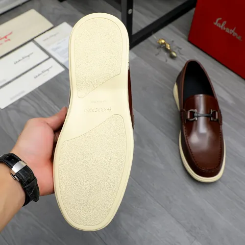 Replica Salvatore Ferragamo Leather Shoes For Men #1471057 $100.00 USD for Wholesale