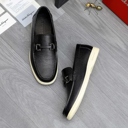 Replica Salvatore Ferragamo Leather Shoes For Men #1471059 $100.00 USD for Wholesale