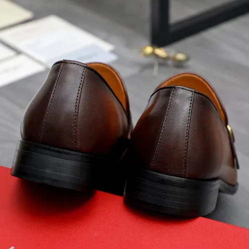 Replica Salvatore Ferragamo Leather Shoes For Men #1471060 $96.00 USD for Wholesale