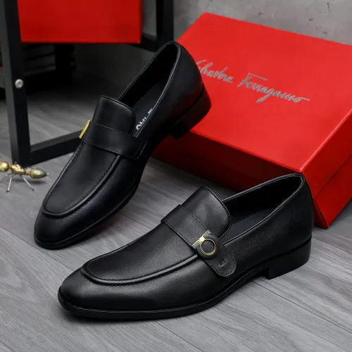 Cheap Salvatore Ferragamo Leather Shoes For Men #1471061, $$96.00 USD On Salvatore Ferragamo Leather Shoes