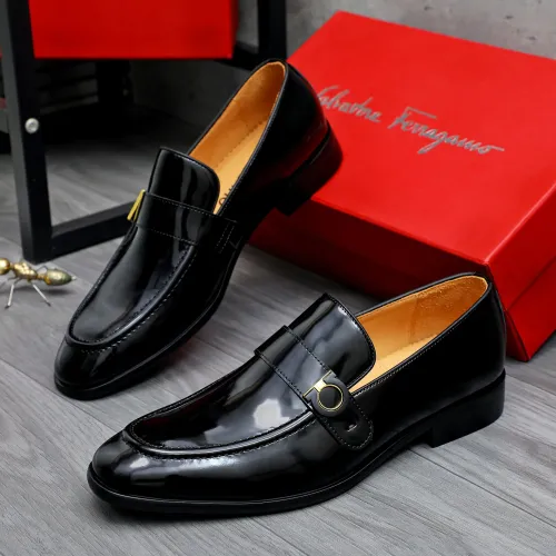 Cheap Salvatore Ferragamo Leather Shoes For Men #1471063, $$96.00 USD On Salvatore Ferragamo Leather Shoes