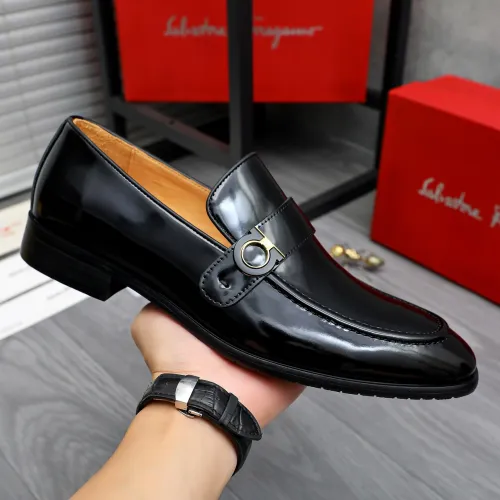Replica Salvatore Ferragamo Leather Shoes For Men #1471063 $96.00 USD for Wholesale