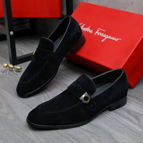 Cheap Salvatore Ferragamo Leather Shoes For Men #1471064, $$96.00 USD On Salvatore Ferragamo Leather Shoes