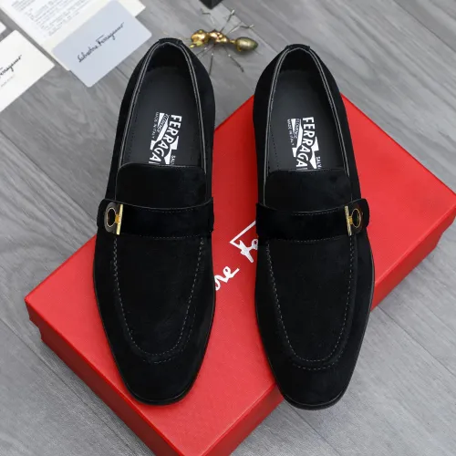 Replica Salvatore Ferragamo Leather Shoes For Men #1471064 $96.00 USD for Wholesale