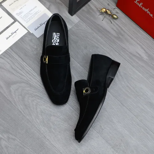 Replica Salvatore Ferragamo Leather Shoes For Men #1471064 $96.00 USD for Wholesale