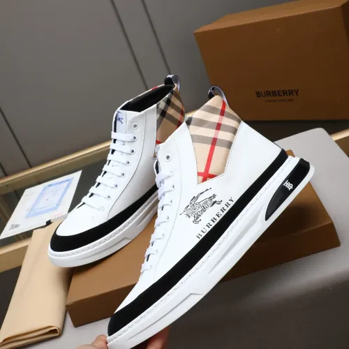 Replica Burberry High Tops Shoes For Men #1471080 $85.00 USD for Wholesale