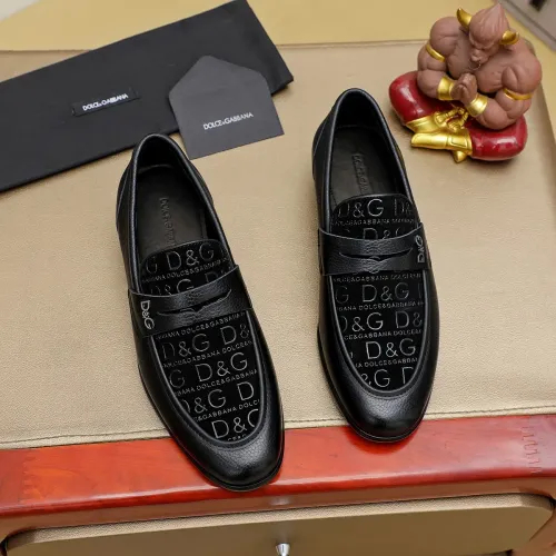 Replica Dolce & Gabbana D&G Leather Shoes For Men #1471372 $88.00 USD for Wholesale
